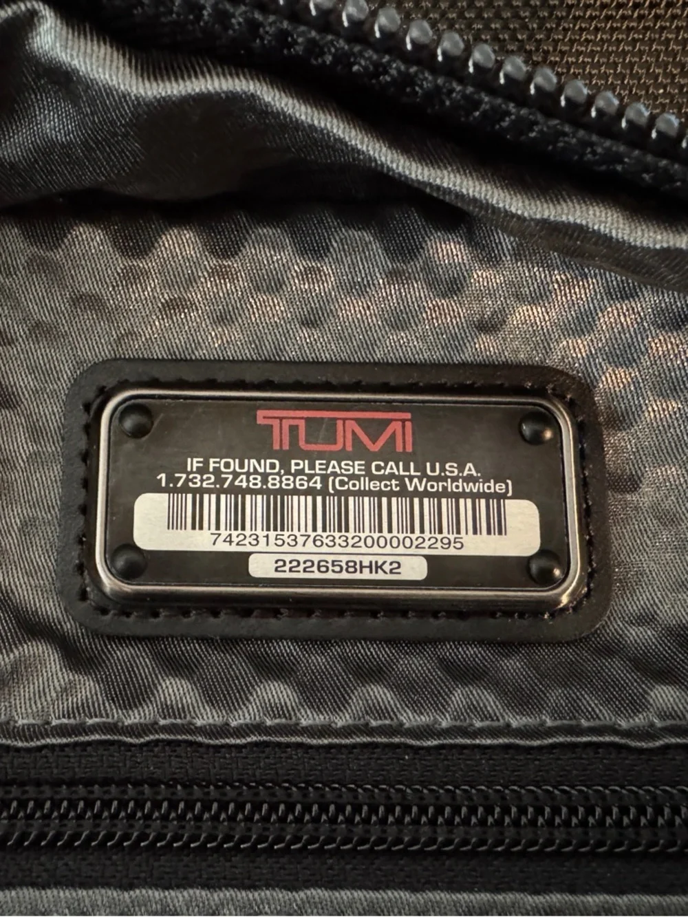 Tumi Black Duffel Bag with Shoulder Strap